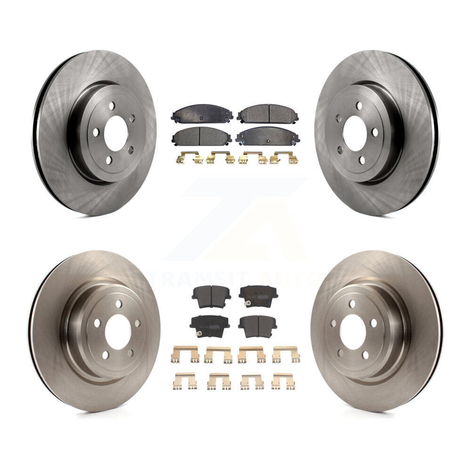 Front Rear Disc Brake Rotors And Semi-Metallic Pads Kit For Dodge Charger With Police Package K8F-100958