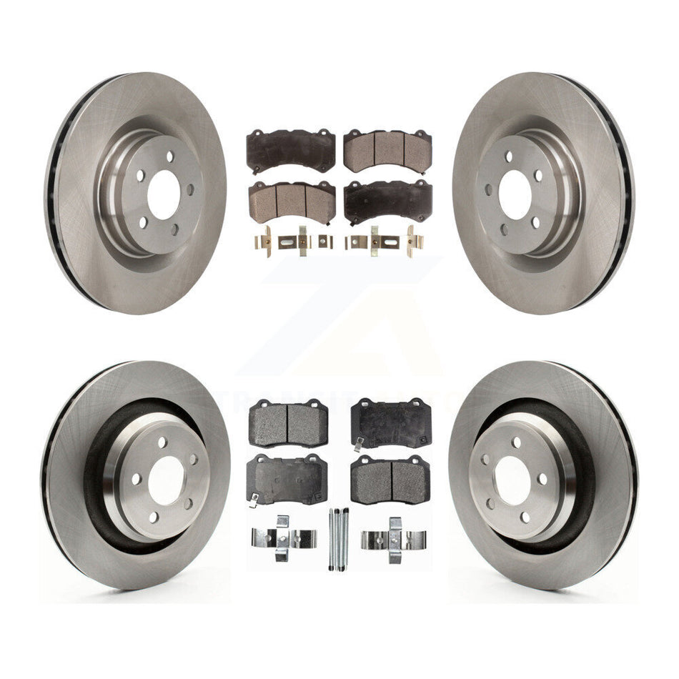 Front Rear Disc Brake Rotors And Semi-Metallic Pads Kit For Dodge Challenger Charger K8F-100962