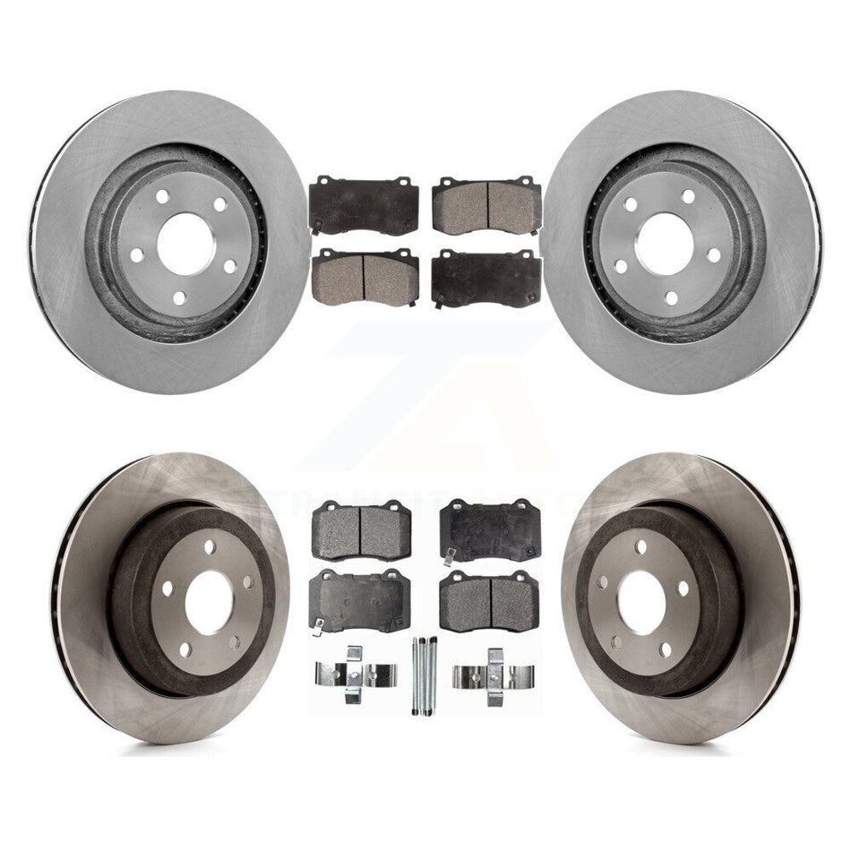 Front Rear Disc Brake Rotors And Semi-Metallic Pads Kit For 2006-2010 Jeep Grand Cherokee SRT8 K8F-100963