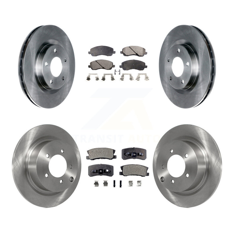 Front Rear Disc Brake Rotors And Semi-Metallic Pads Kit For Jeep Patriot Compass Chrysler Dodge Avenger Sebring Mitsubishi Lancer 200 Outlander Sport RVR K8F-100967