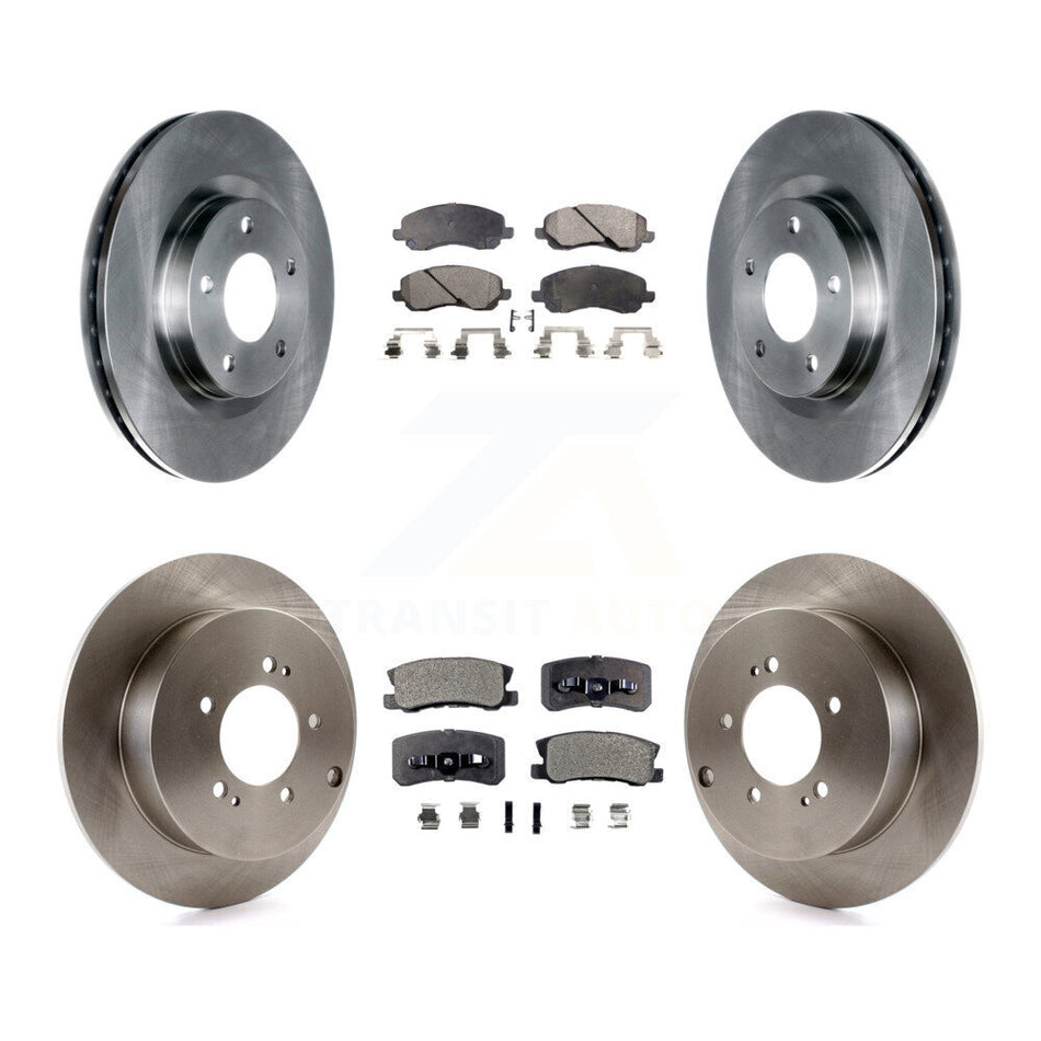 Front Rear Disc Brake Rotors And Semi-Metallic Pads Kit For Mitsubishi Outlander K8F-100969