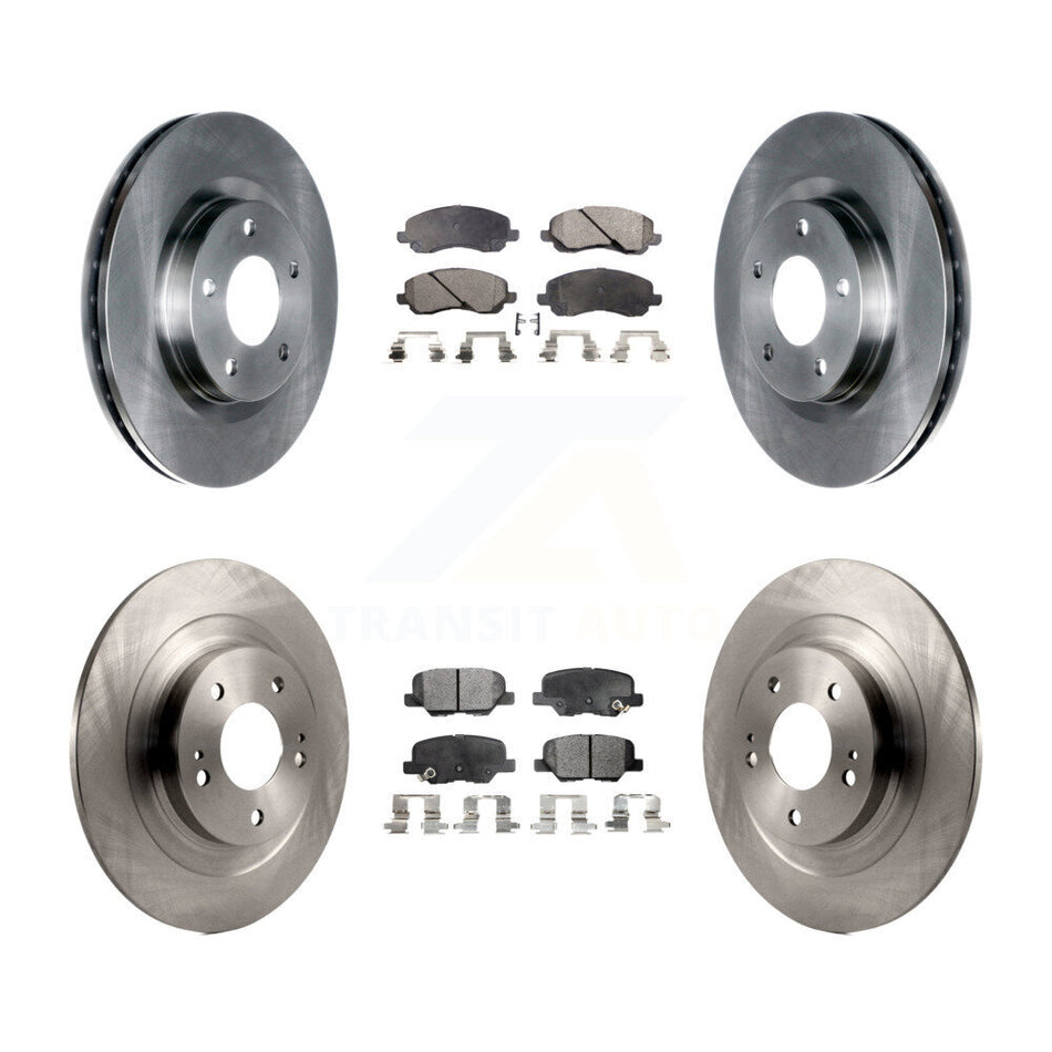 Front Rear Disc Brake Rotors And Semi-Metallic Pads Kit For Mitsubishi Outlander Sport RVR K8F-100970