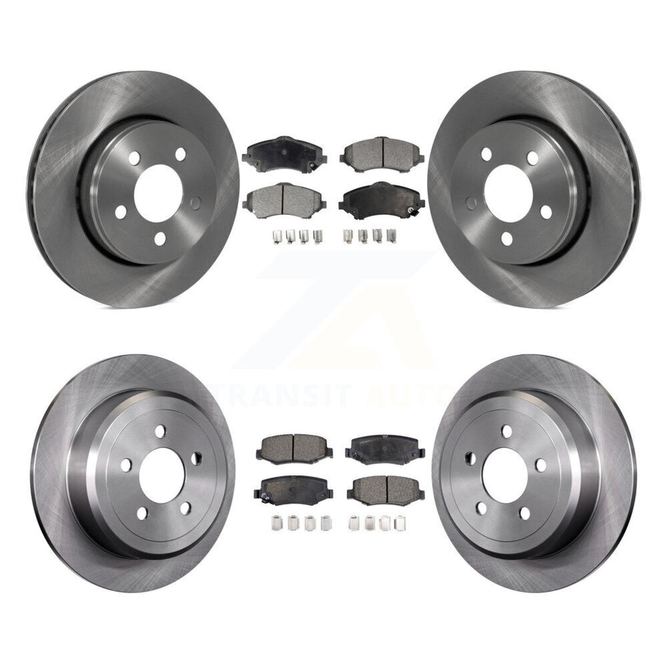 Front Rear Disc Brake Rotors And Semi-Metallic Pads Kit For Jeep Liberty Dodge Nitro K8F-100972