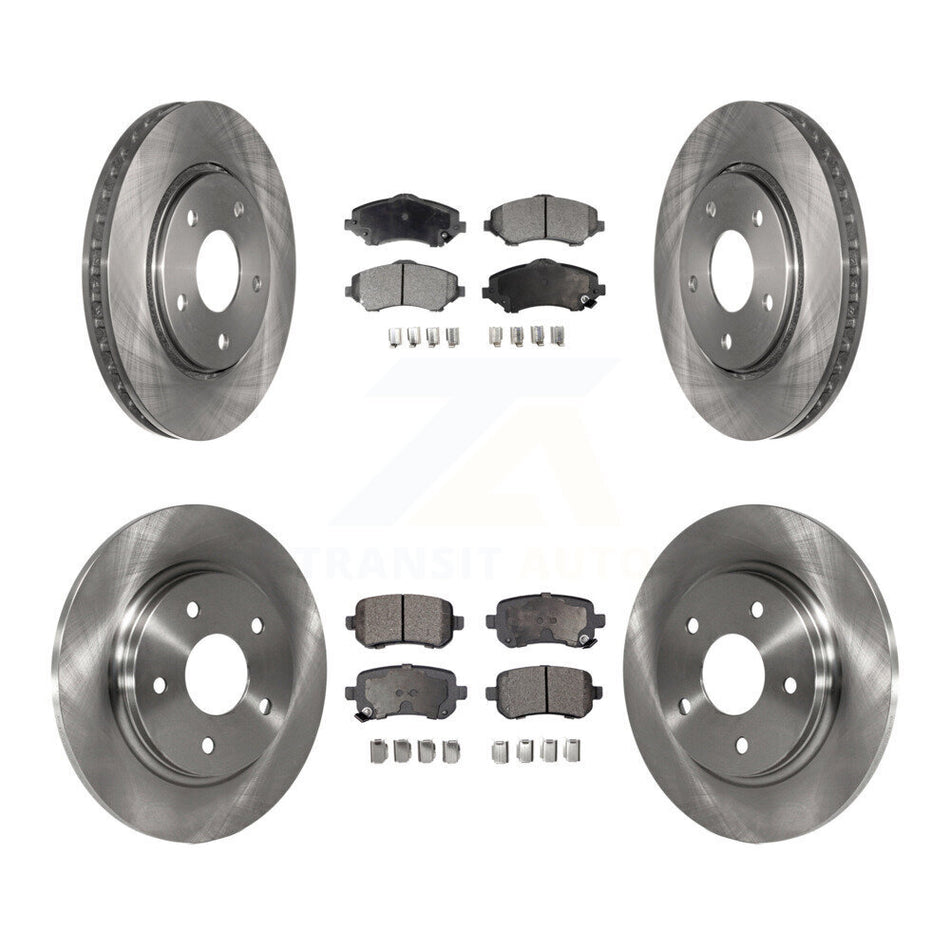 Front Rear Disc Brake Rotors And Semi-Metallic Pads Kit For Dodge Grand Caravan Chrysler Town & Country Journey Volkswagen Routan Ram C/V K8F-100974
