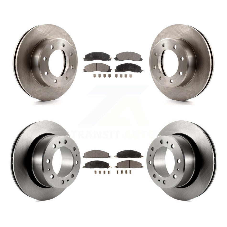 Front Rear Disc Brake Rotors And Semi-Metallic Pads Kit For Ram 2500 3500 1500 Dodge K8F-100976
