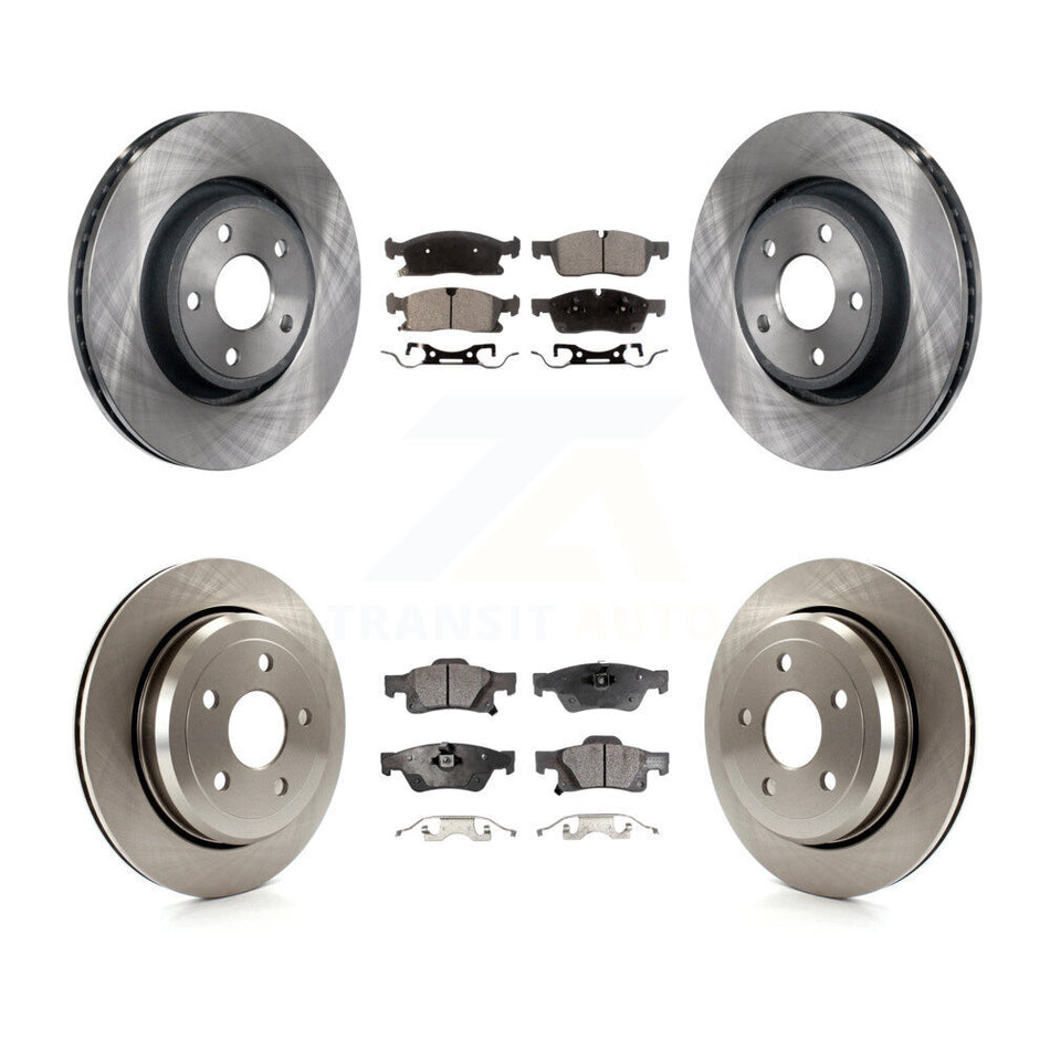 Front Rear Disc Brake Rotors And Semi-Metallic Pads Kit For Dodge Durango Jeep Grand Cherokee WK K8F-100980