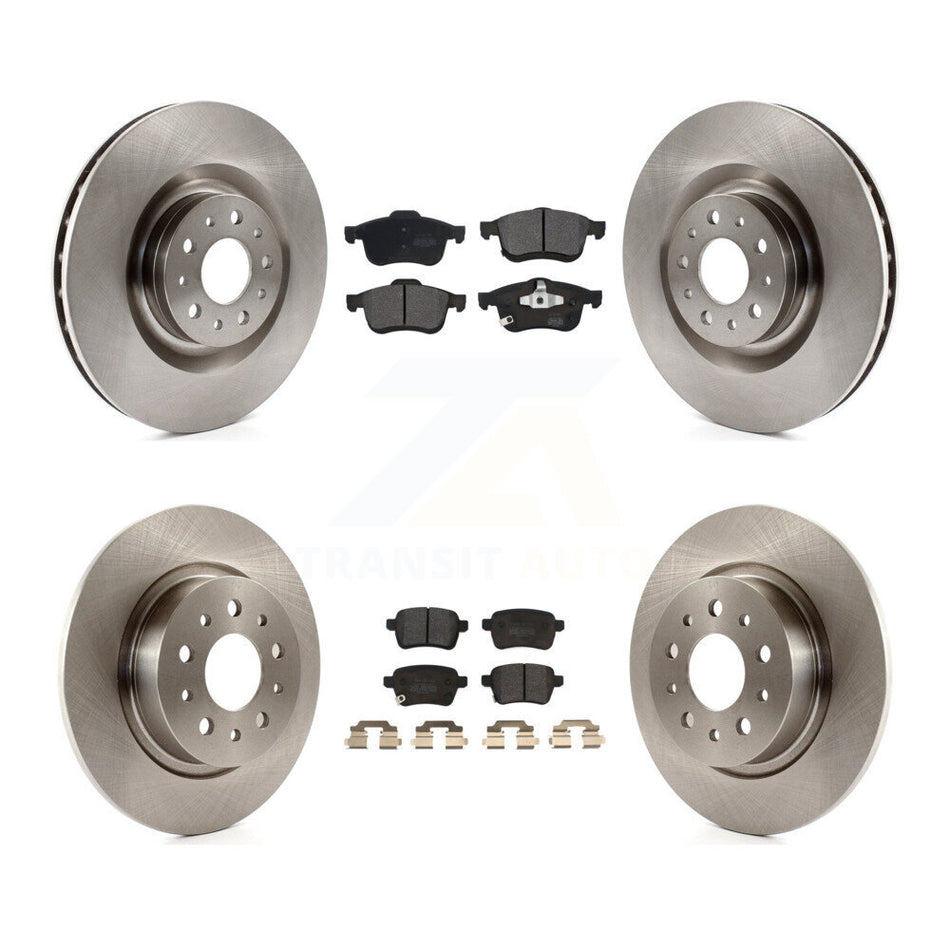 Front Rear Disc Brake Rotors And Semi-Metallic Pads Kit For 2014-2020 Fiat 500L K8F-100992