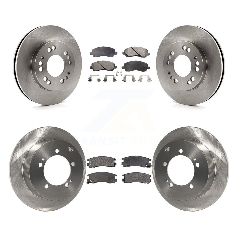 Front Rear Disc Brake Rotors And Semi-Metallic Pads Kit For 2001 Mitsubishi Eclipse 2.4L From 06 01 K8F-101010