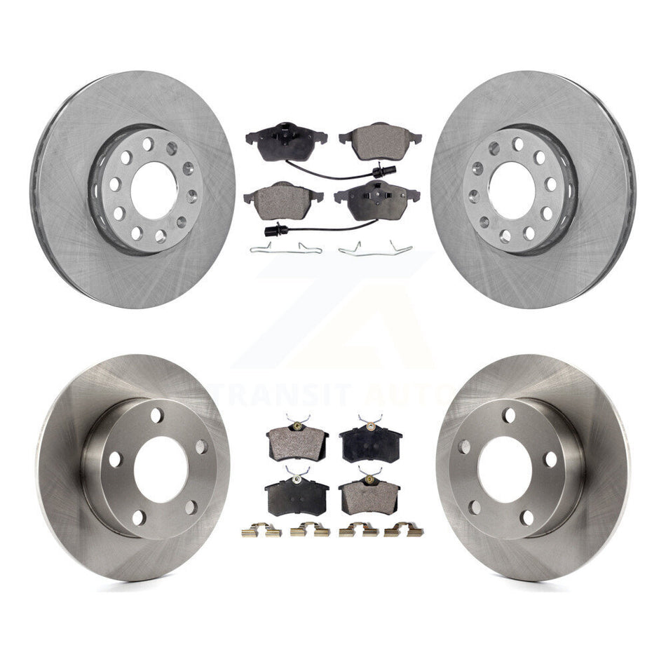 Front Rear Disc Brake Rotors And Semi-Metallic Pads Kit For Volkswagen Passat Audi A4 K8F-101029
