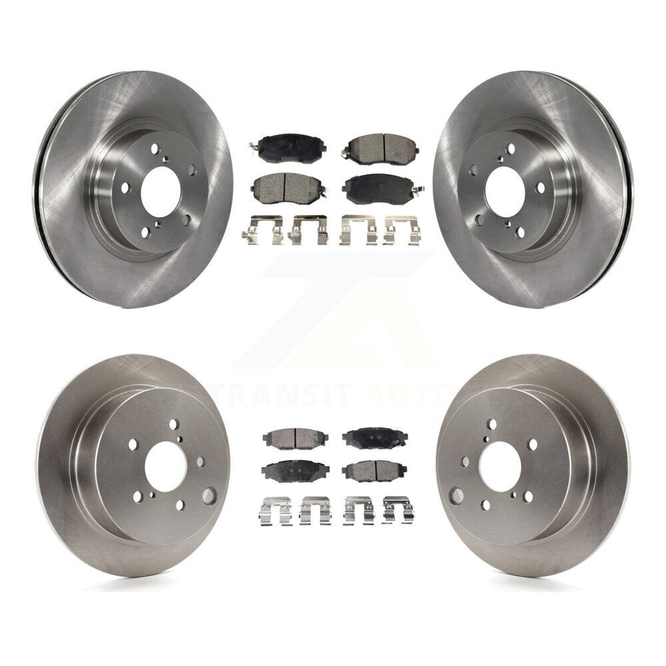 Front Rear Disc Brake Rotors And Semi-Metallic Pads Kit For Subaru Impreza K8F-101038
