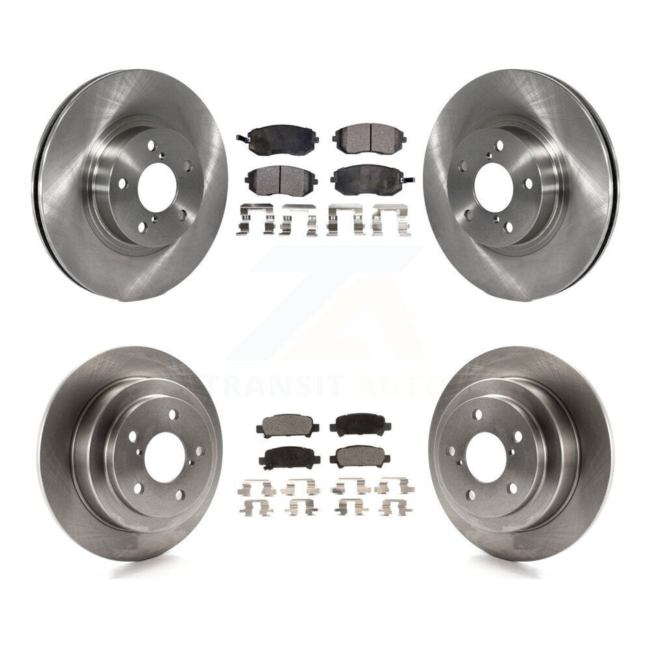 Front Rear Disc Brake Rotors And Semi-Metallic Pads Kit For 2002-2003 Subaru Impreza Outback RS TS K8F-101042
