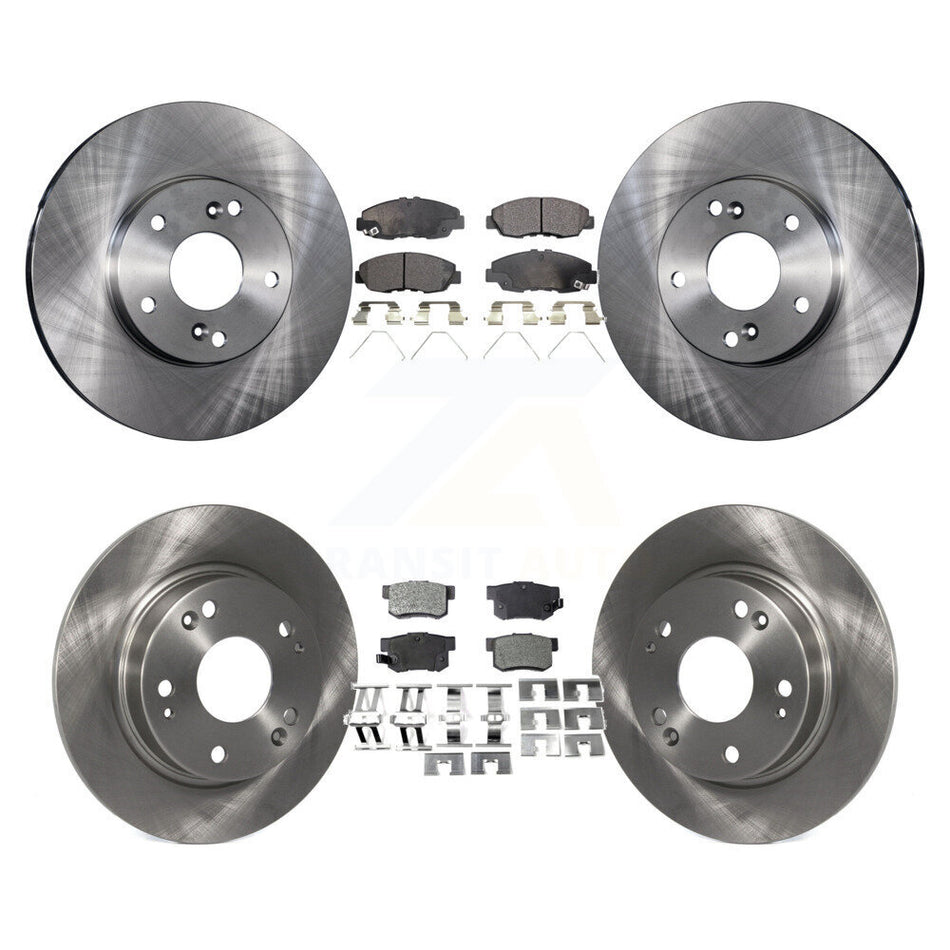 Front Rear Disc Brake Rotors And Semi-Metallic Pads Kit For 2014-2015 Honda Civic Touring K8F-101048