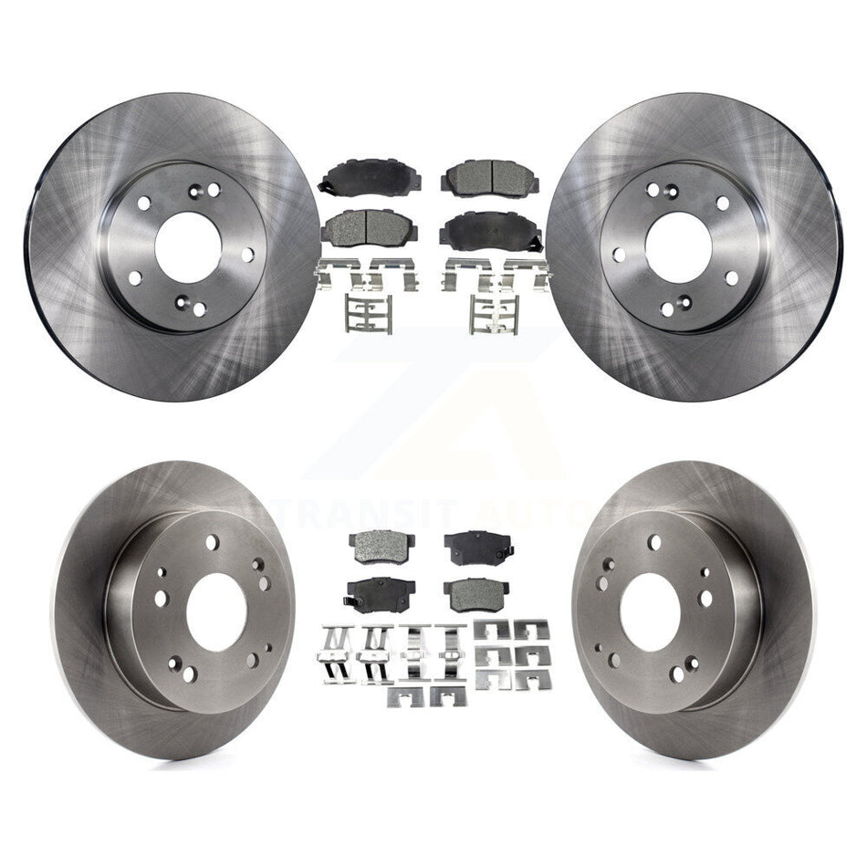 Front Rear Disc Brake Rotors And Semi-Metallic Pads Kit For 1998-2002 Honda Accord 3.0L K8F-101049