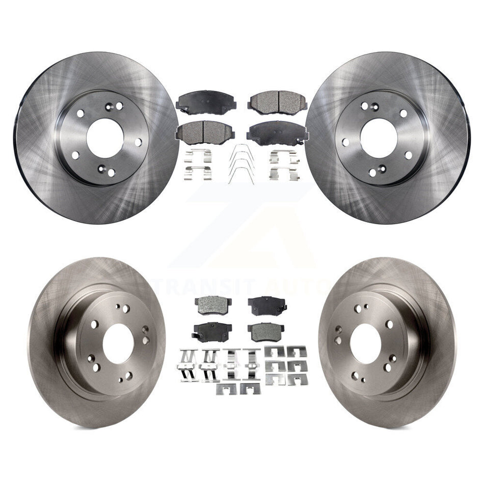 Front Rear Disc Brake Rotors And Semi-Metallic Pads Kit For Honda Accord K8F-101055