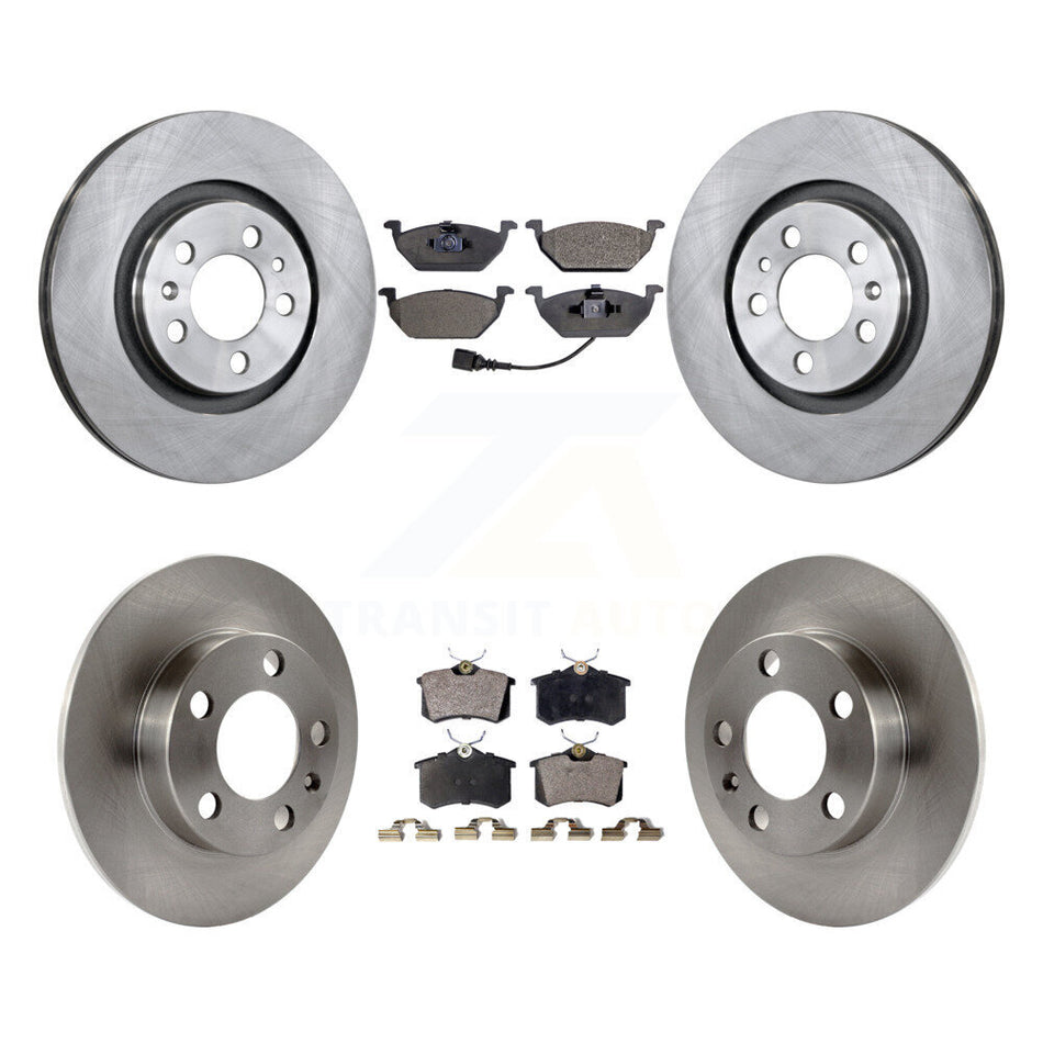 Front Rear Disc Brake Rotors And Semi-Metallic Pads Kit For Volkswagen Beetle Jetta Golf City K8F-101063