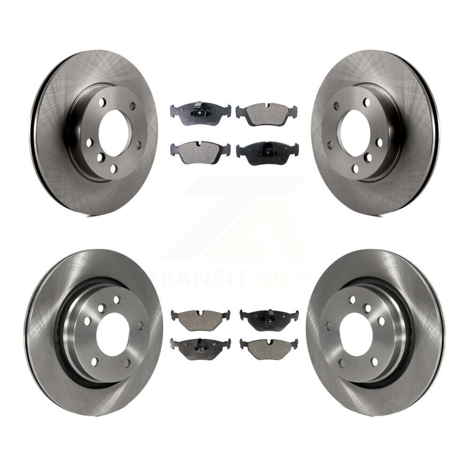 Front Rear Disc Brake Rotors And Semi-Metallic Pads Kit For 1998-1998 BMW 328i 328is With 294mm Diameter Rotor K8F-101065