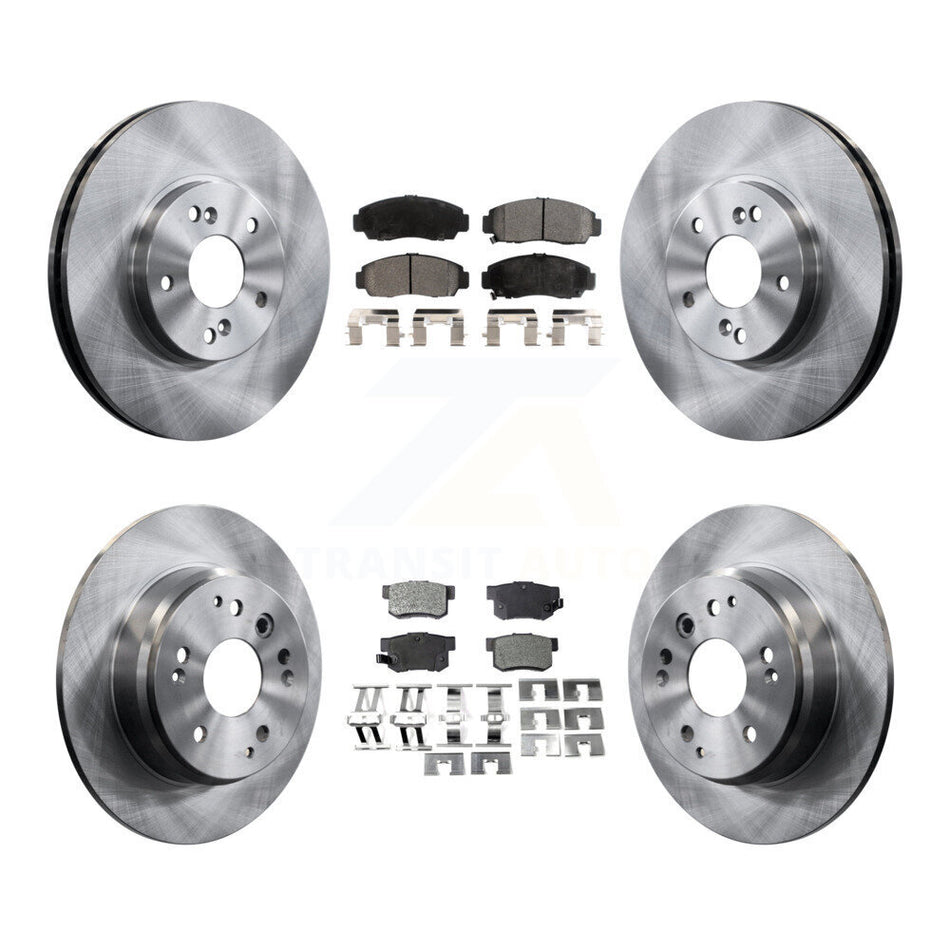 Front Rear Disc Brake Rotors And Semi-Metallic Pads Kit For Acura TL K8F-101074