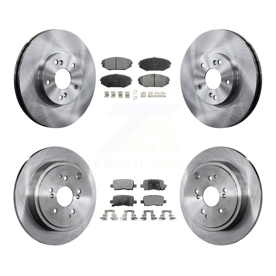 Front Rear Disc Brake Rotors And Semi-Metallic Pads Kit For 2001-2002 Acura MDX K8F-101076