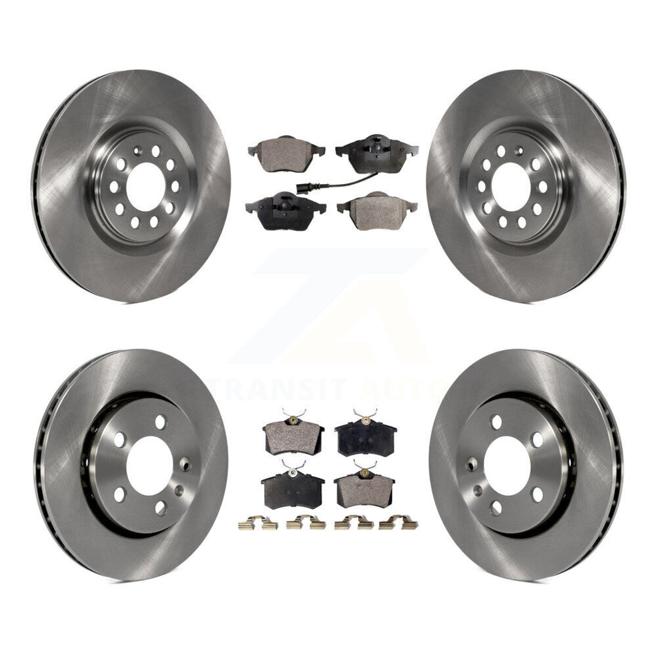 Front Rear Disc Brake Rotors And Semi-Metallic Pads Kit For Volkswagen Golf Audi TT Quattro K8F-101095