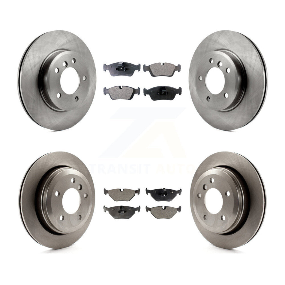 Front Rear Disc Brake Rotors And Semi-Metallic Pads Kit For 2001-2005 BMW 325xi K8F-101103