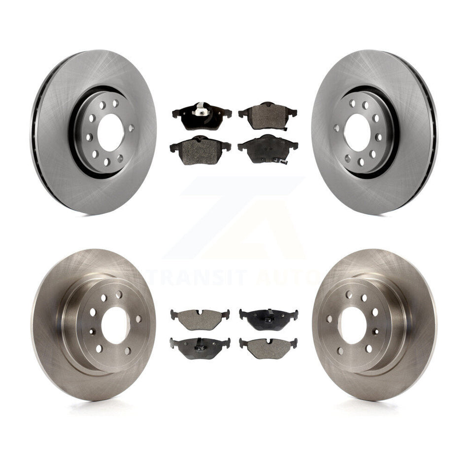 Front Rear Disc Brake Rotors And Semi-Metallic Pads Kit For 2000-2001 Saab 9-5 With 308mm Diameter Rotor K8F-101113
