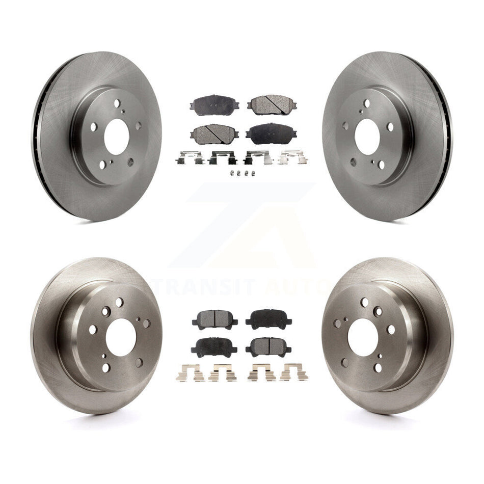 Front Rear Disc Brake Rotors And Semi-Metallic Pads Kit For Toyota Camry Avalon Solara K8F-101123