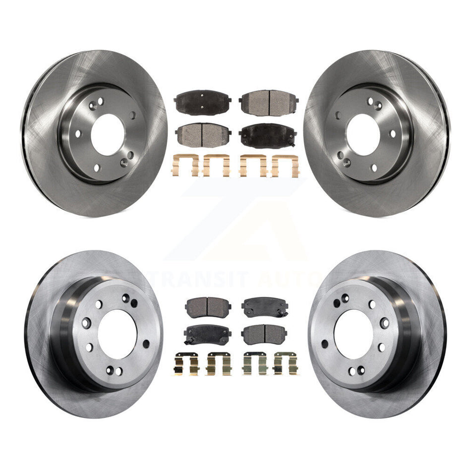 Front Rear Disc Brake Rotors And Semi-Metallic Pads Kit For Hyundai Elantra K8F-101127