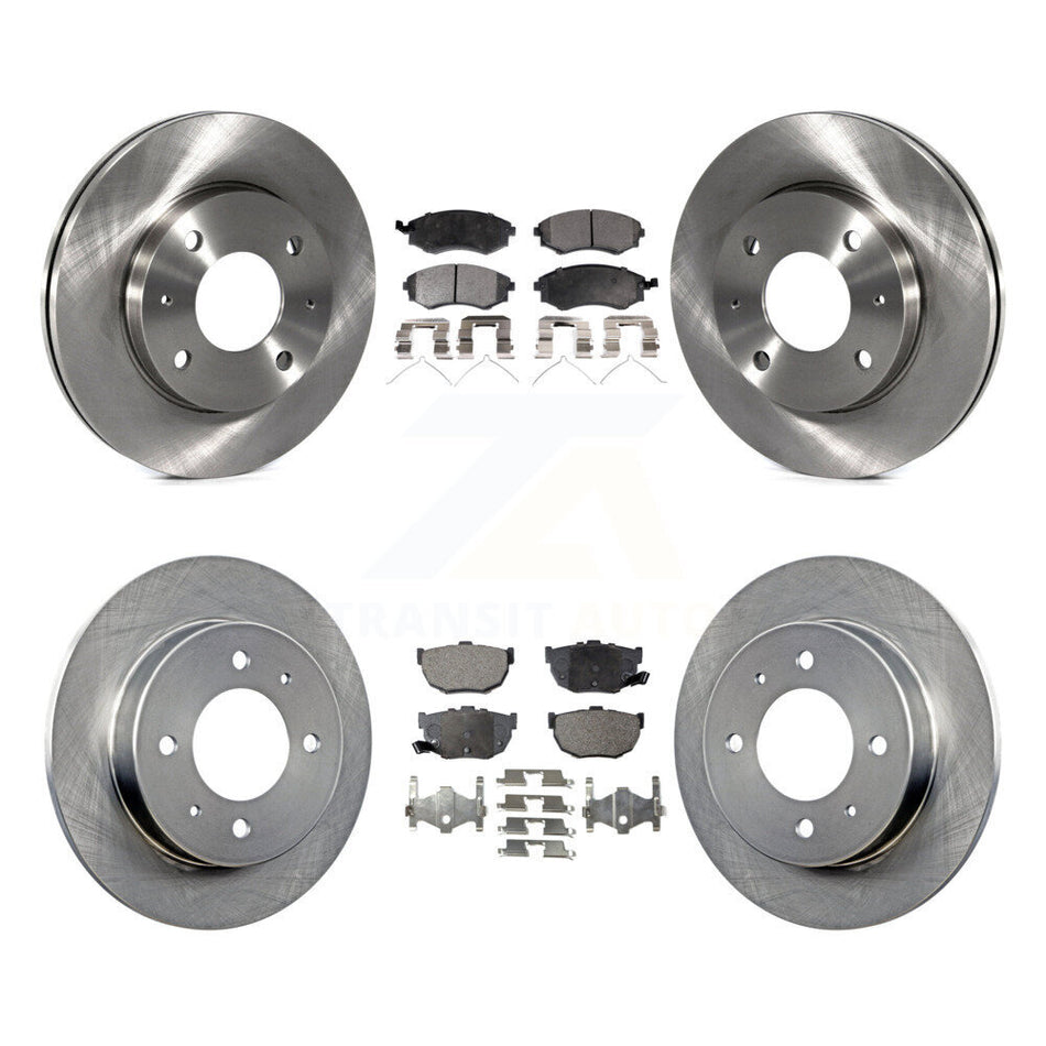 Front Rear Disc Brake Rotors And Semi-Metallic Pads Kit For Hyundai Elantra K8F-101141