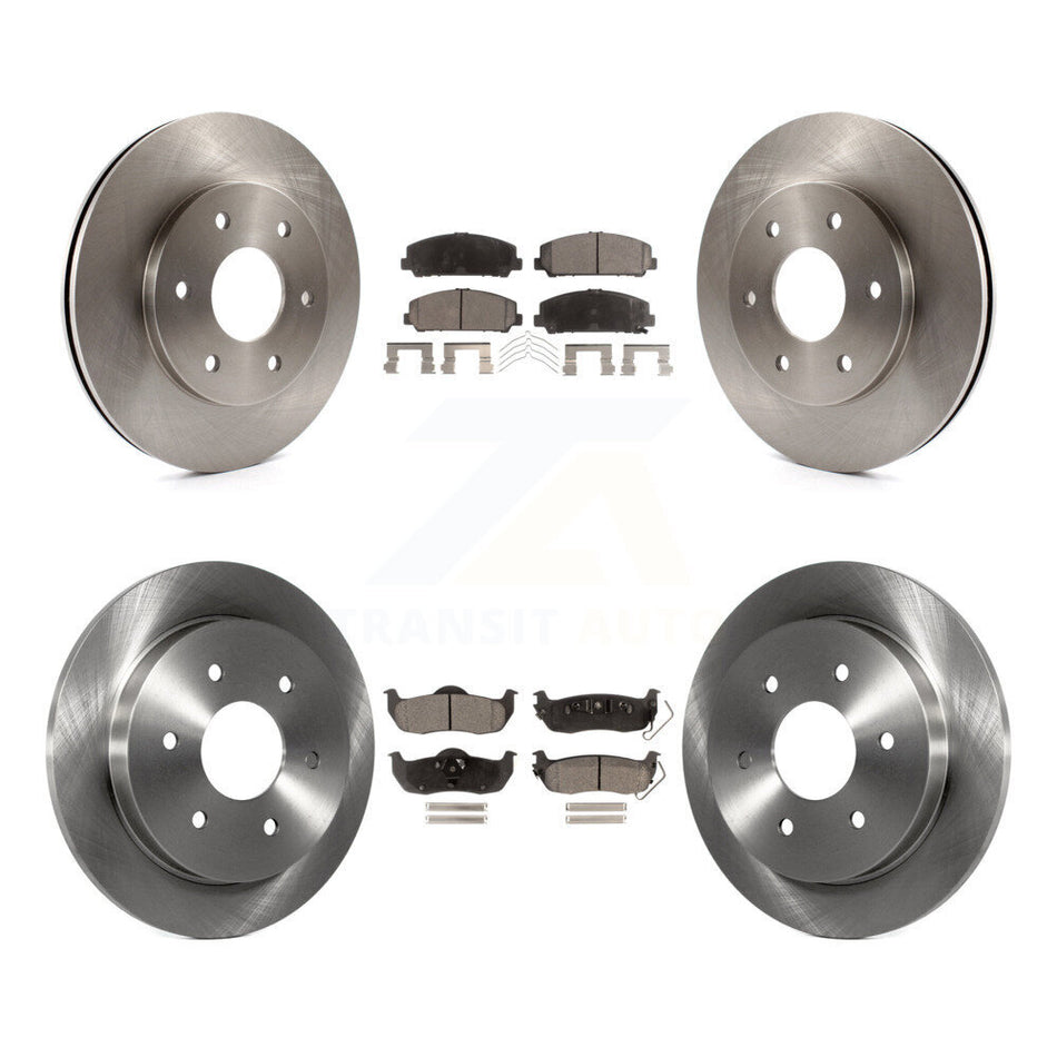 Front Rear Disc Brake Rotors And Semi-Metallic Pads Kit For 2007 INFINITI QX56 With 320mm Diameter Rotor To 03 07 K8F-101162