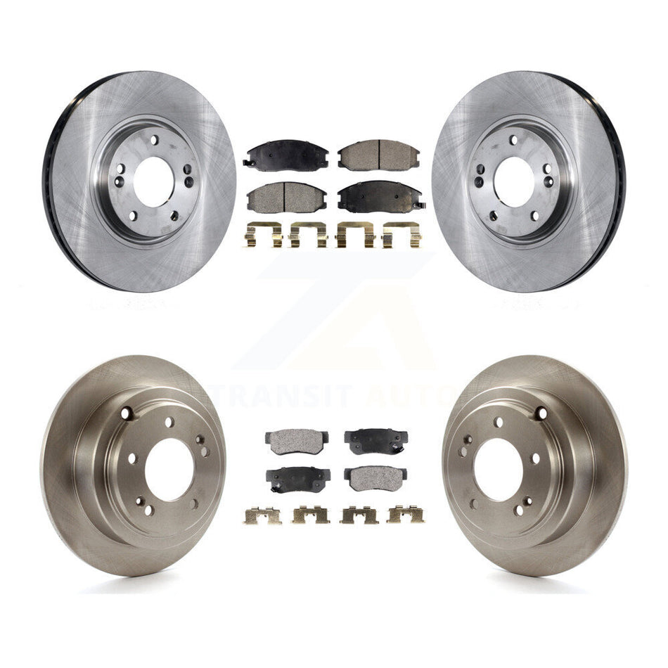 Front Rear Disc Brake Rotors And Semi-Metallic Pads Kit For 2004-2006 Kia Amanti K8F-101176