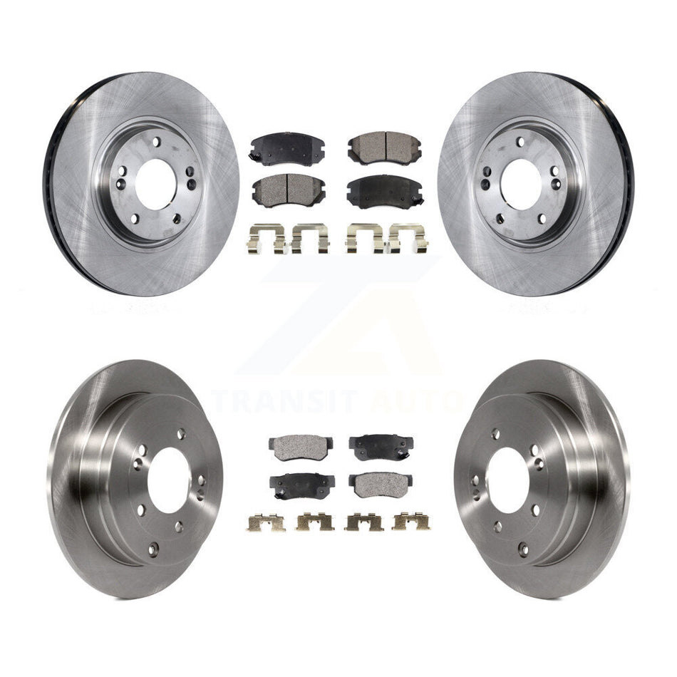 Front Rear Disc Brake Rotors And Semi-Metallic Pads Kit For 2006-2009 Hyundai Azera K8F-101178