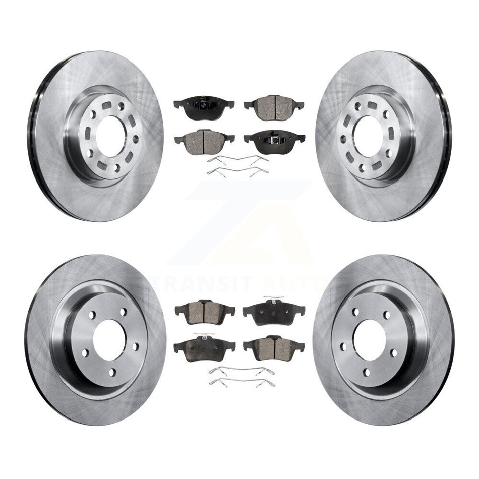 Front Rear Disc Brake Rotors And Semi-Metallic Pads Kit For Mazda 5 K8F-101181