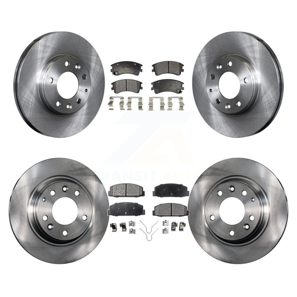 Front Rear Disc Brake Rotors And Semi-Metallic Pads Kit For 2003-2005 Mazda 6 K8F-101183