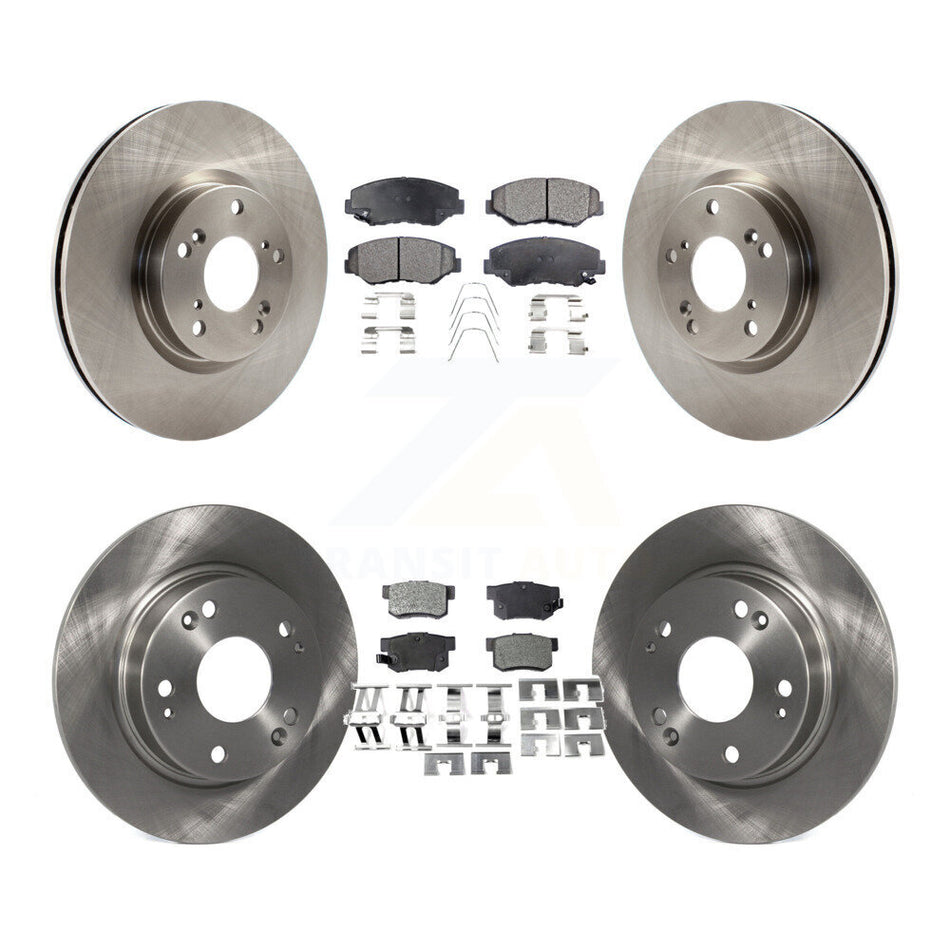 Front Rear Disc Brake Rotors And Semi-Metallic Pads Kit For Honda Civic Acura ILX K8F-101193