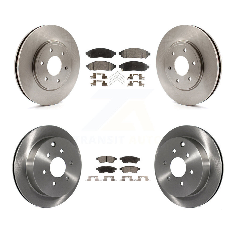 Front Rear Disc Brake Rotors And Semi-Metallic Pads Kit For Nissan Frontier Suzuki Equator 2.5L K8F-101207