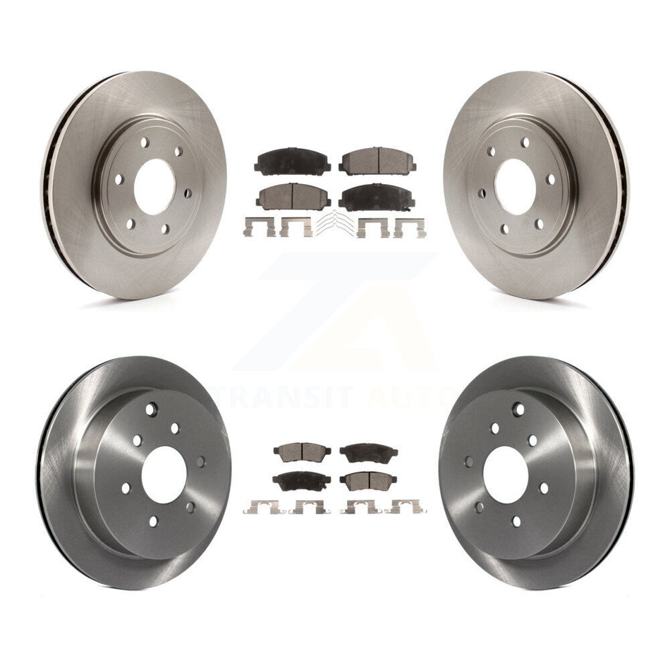 Front Rear Disc Brake Rotors And Semi-Metallic Pads Kit For Suzuki Equator K8F-101208