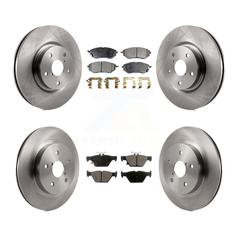 Front Rear Disc Brake Rotors And Semi-Metallic Pads Kit For Subaru Outback Legacy WRX K8F-101213