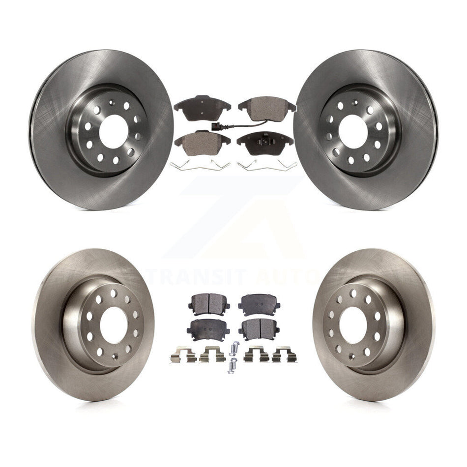 Front Rear Disc Brake Rotors And Semi-Metallic Pads Kit For Volkswagen CC GTI Passat Audi A3 Quattro K8F-101217