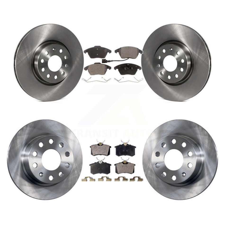 Front Rear Disc Brake Rotors And Semi-Metallic Pads Kit For Volkswagen Jetta Beetle K8F-101220