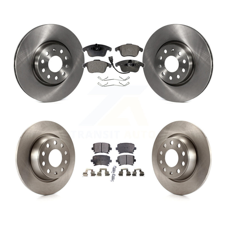 Front Rear Disc Brake Rotors And Semi-Metallic Pads Kit For Volkswagen Tiguan Audi Q3 Limited Quattro K8F-101221