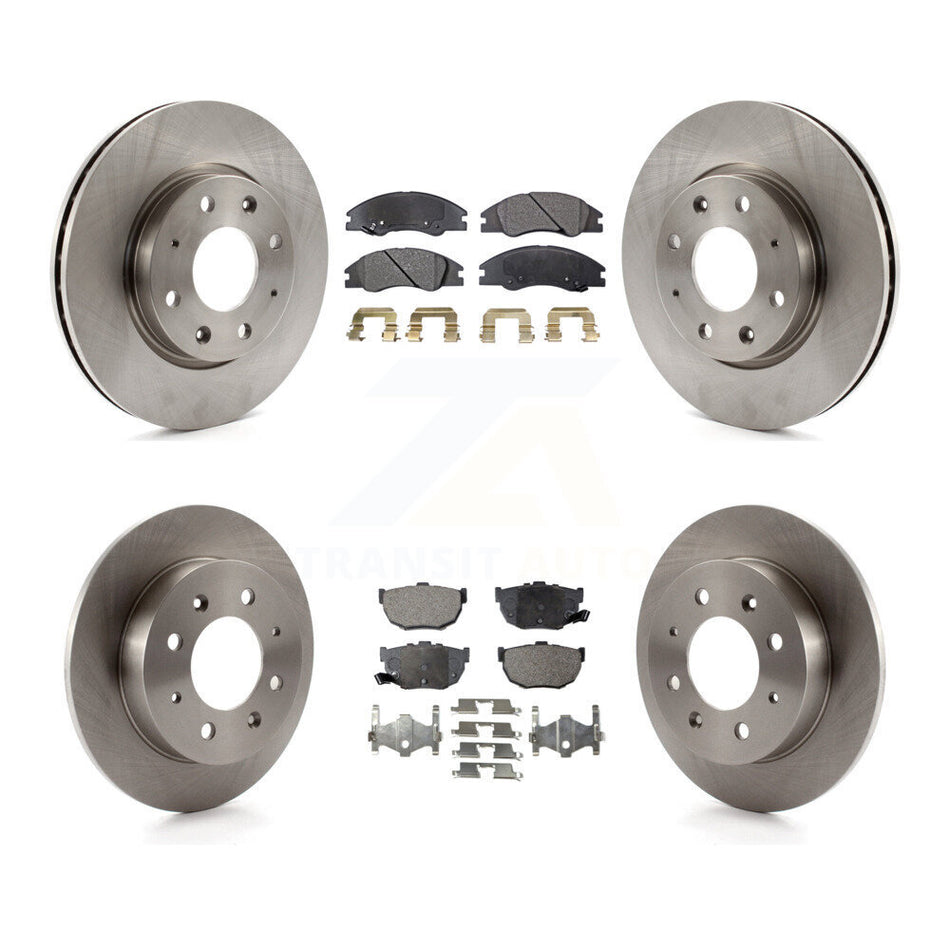 Front Rear Disc Brake Rotors And Semi-Metallic Pads Kit For Kia Spectra Spectra5 K8F-101223