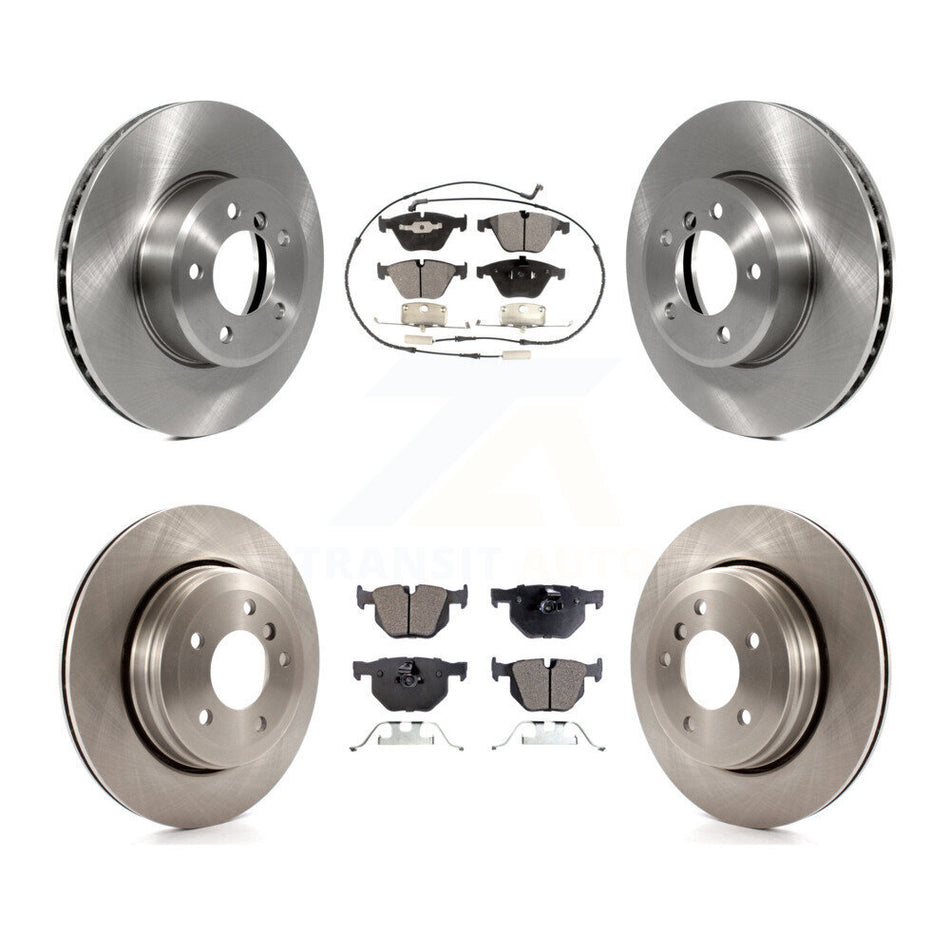 Front Rear Disc Brake Rotors And Semi-Metallic Pads Kit For BMW 530i 525i 528i K8F-101225
