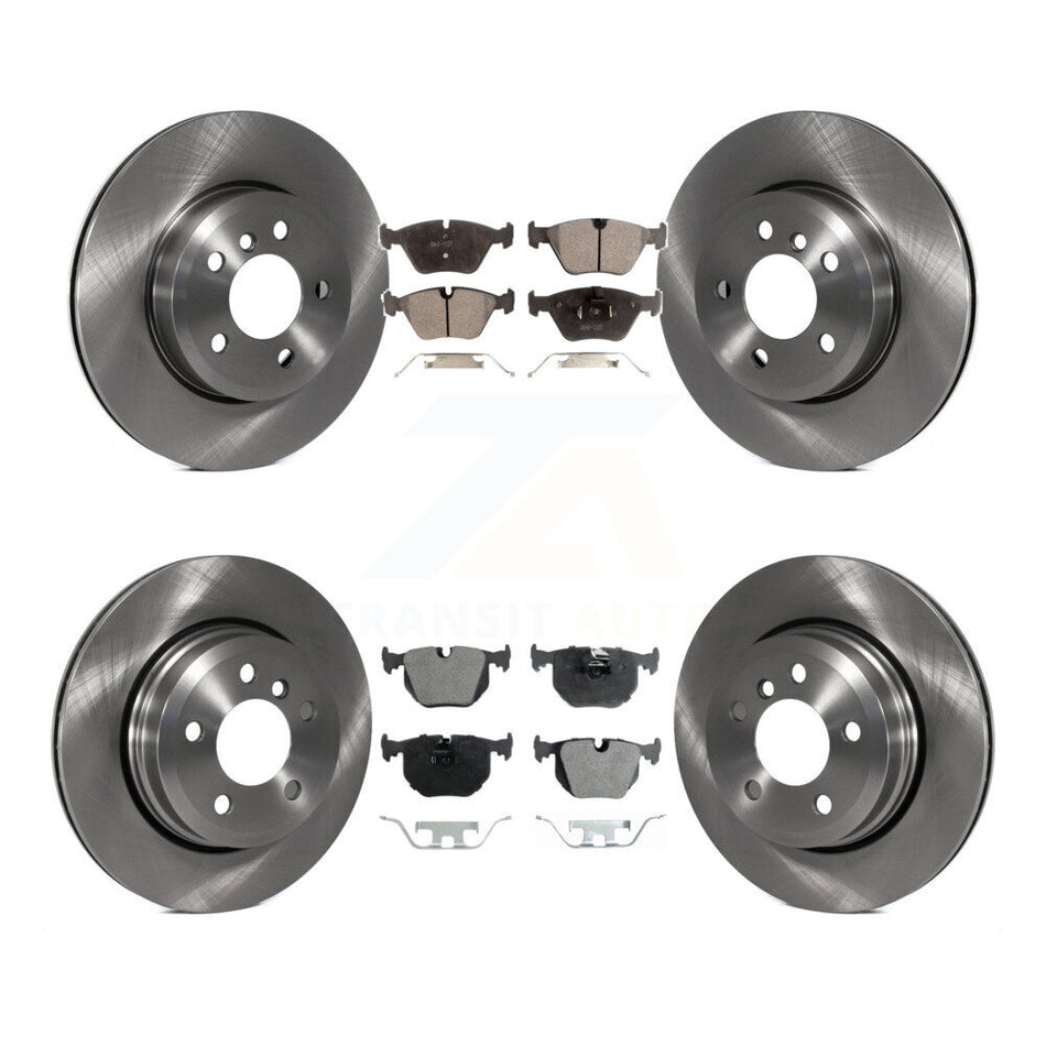 Front Rear Disc Brake Rotors And Semi-Metallic Pads Kit For 2004-2010 BMW X3 K8F-101227