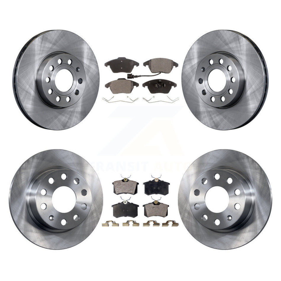Front Rear Disc Brake Rotors And Semi-Metallic Pads Kit For Volkswagen Jetta Beetle K8F-101240