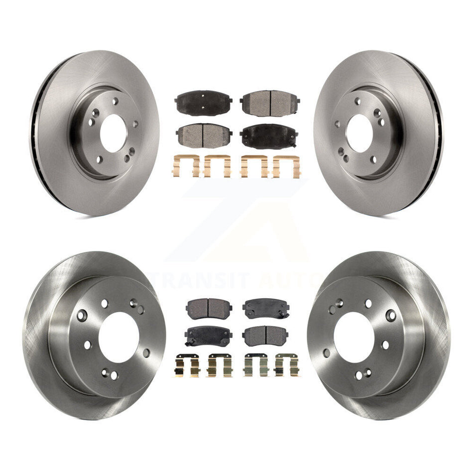 Front Rear Disc Brake Rotors And Semi-Metallic Pads Kit For Kia Forte Koup Forte5 K8F-101243