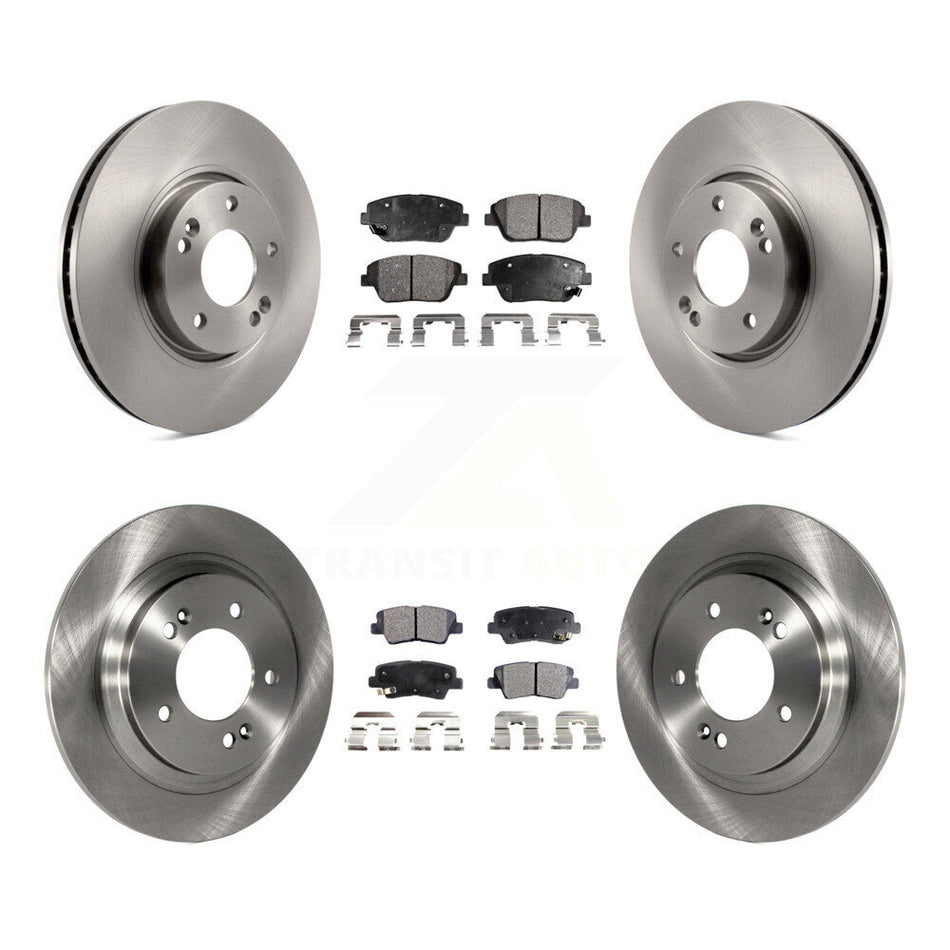 Front Rear Disc Brake Rotors And Semi-Metallic Pads Kit For Kia Optima With Electric Parking K8F-101248