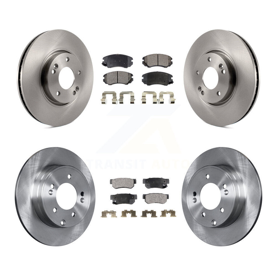 Front Rear Disc Brake Rotors And Semi-Metallic Pads Kit For Hyundai Sonata 3.3L K8F-101255