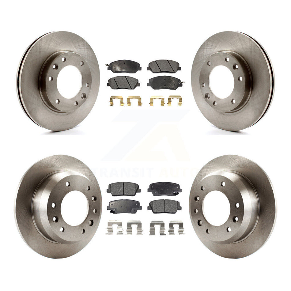 Front Rear Disc Brake Rotors And Semi-Metallic Pads Kit For Kia Sedona Hyundai Entourage K8F-101256
