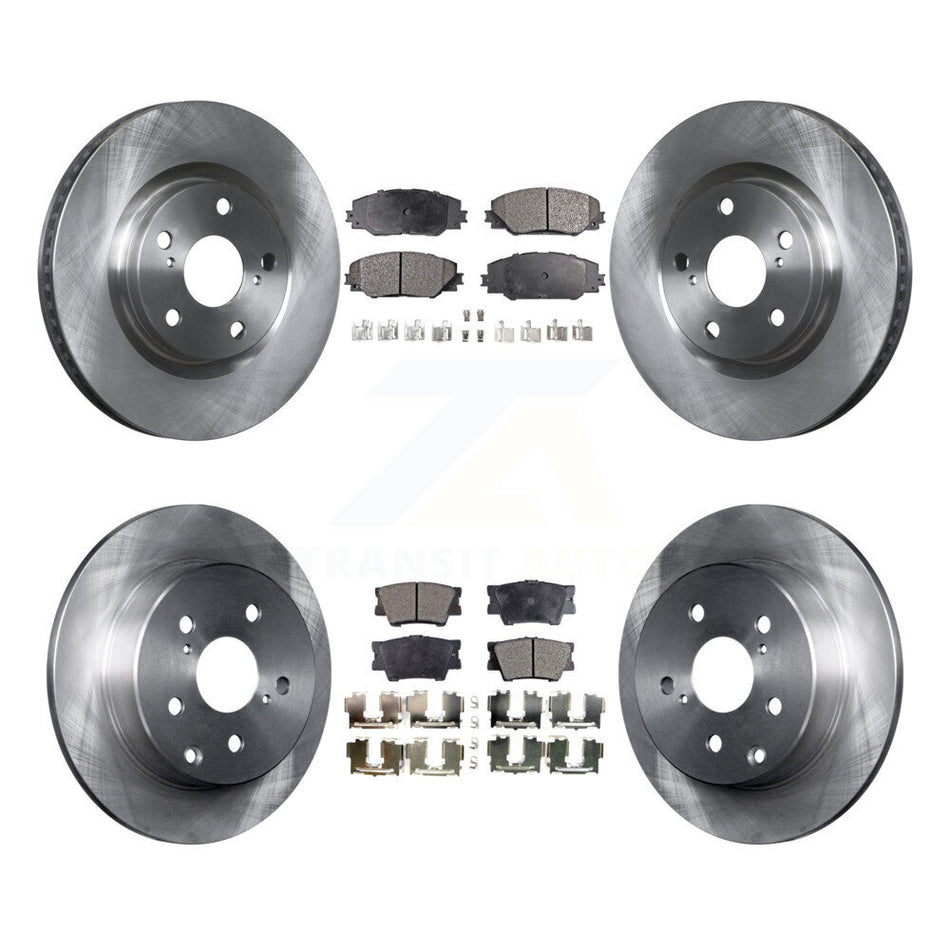 Front Rear Disc Brake Rotors And Semi-Metallic Pads Kit For Toyota RAV4 K8F-101261