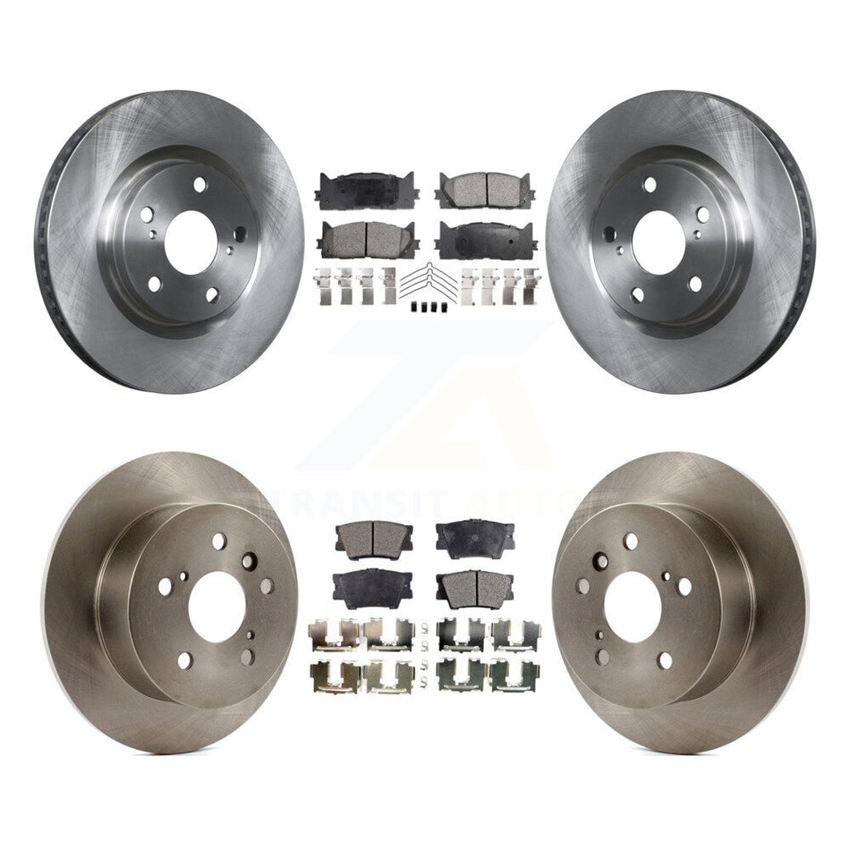 Front Rear Disc Brake Rotors And Semi-Metallic Pads Kit For Toyota Camry Lexus ES350 Avalon K8F-101265
